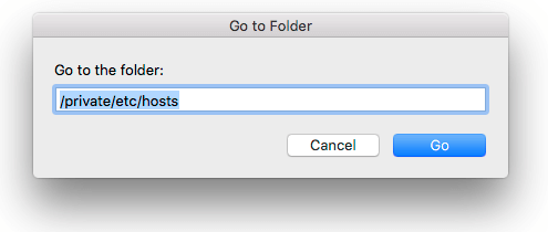 go to hosts file on a Mac