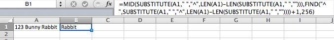 parse last word in excel cell